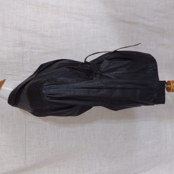 80s vintage Turkish leather wrap jacket - so epic - Picture 4 of 9